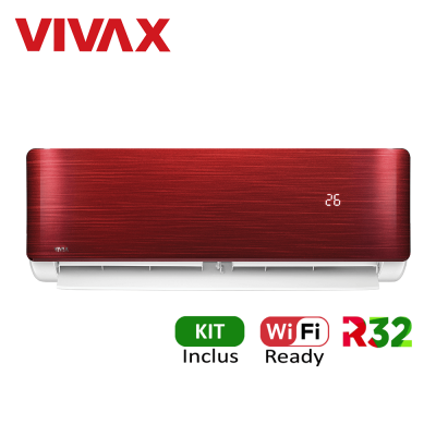 Aer conditionat Vivax R-Design 12000 BTU - Kit inclus, Red