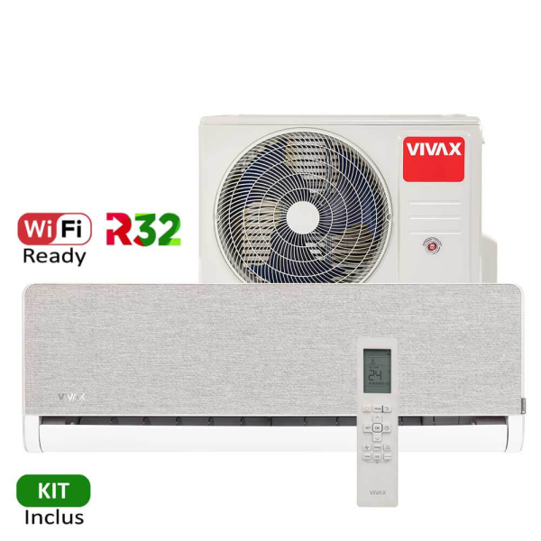 Aer conditionat Vivax H+Design 18000 BTU - Kit inclus, Silver