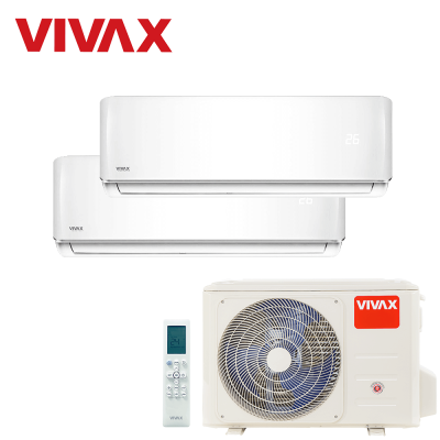 Aer conditionat multisplit Vivax 14000 BTU, 2 unitati R-design, 9+9 BTU
