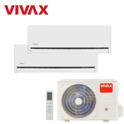 Aer conditionat multisplit Vivax 18000 BTU, 2 unitati H-design, 12+12 BTU