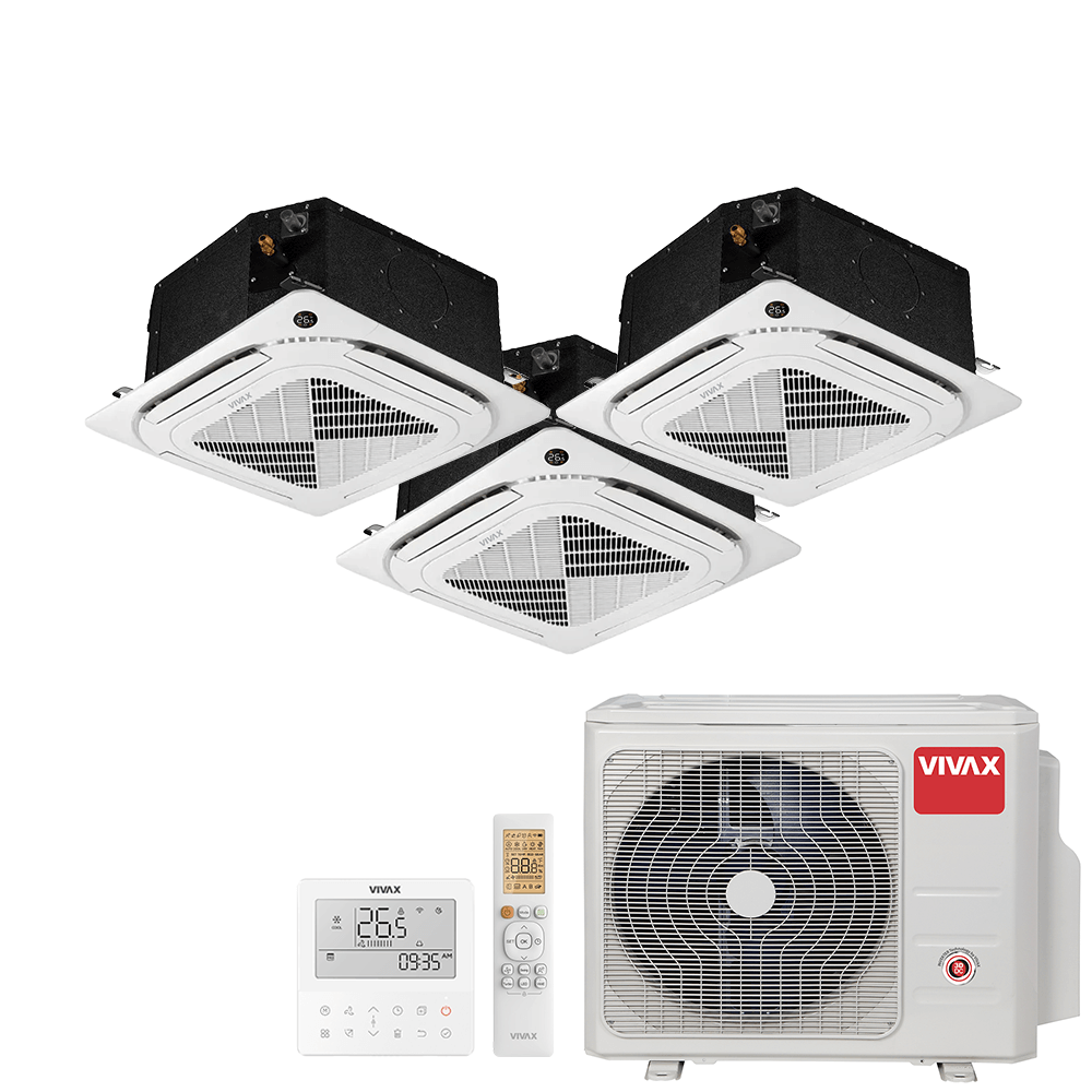 Aer conditionat multisplit Vivax 21000 BTU - 3 unitati Caseta de tavan, 12+12+12 BTU