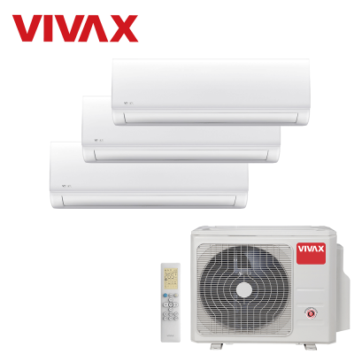 Aer conditionat multisplit Vivax 27000 BTU, 3 unitati N-design, 9+9+9 BTU