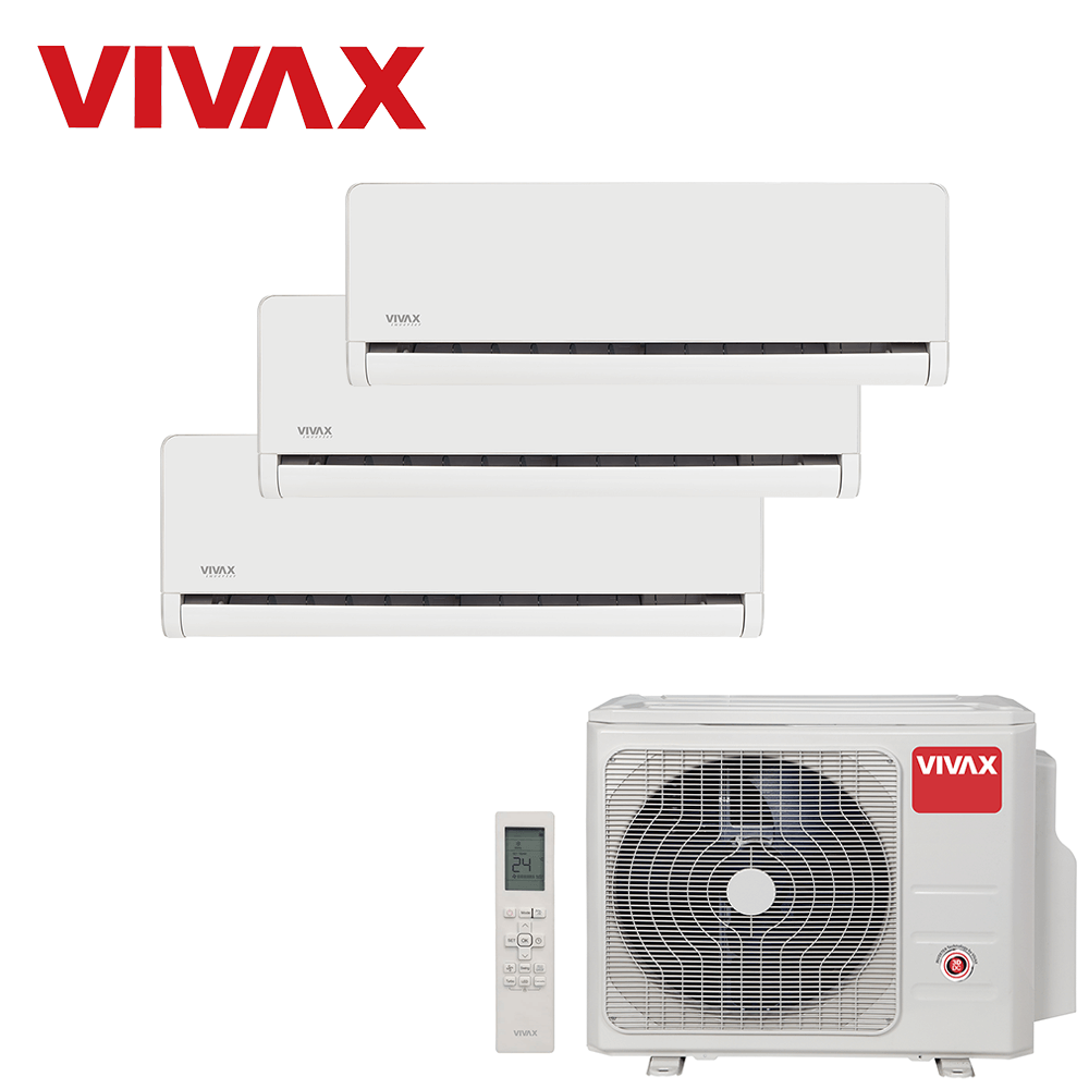 Aer conditionat multisplit Vivax 21000 BTU, 3 unitati H-design, 9+9+9 BTU