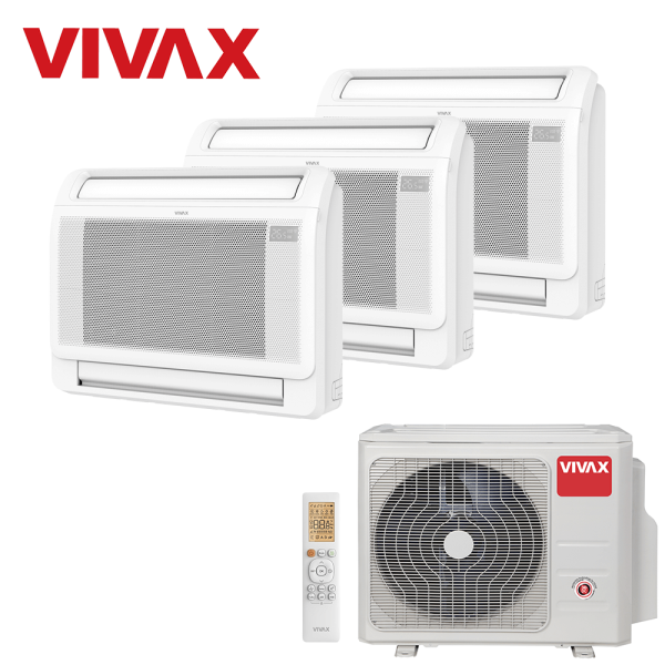 Aer conditionat multisplit Vivax 27000 BTU - 3 unitati Consola de pardoseala, 12+12+12 BTU