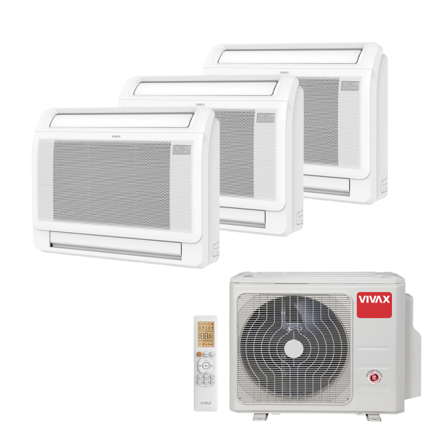 Aer conditionat multisplit Vivax 27000 BTU - 3 unitati Consola de pardoseala, 12+12+12 BTU