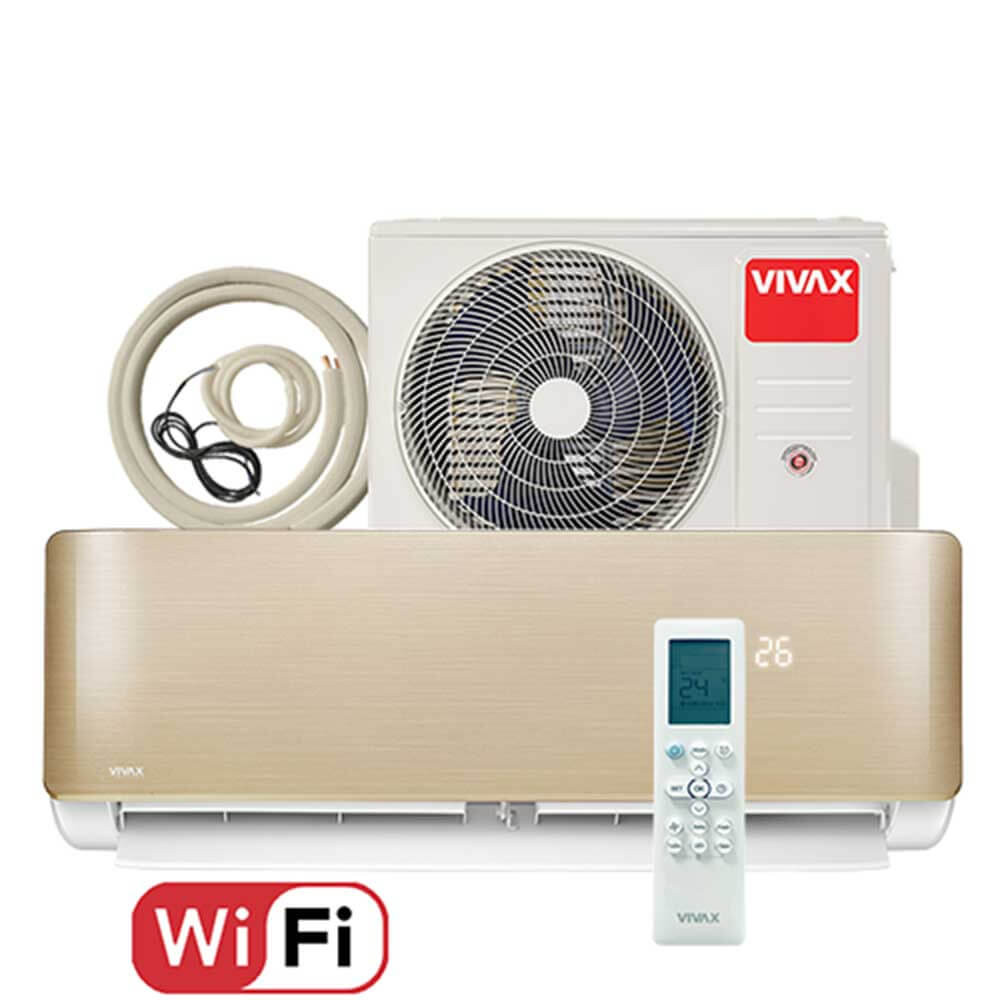 Aer conditionat Vivax R-Design 12000 BTU - WiFi, Kit inclus, Gold
