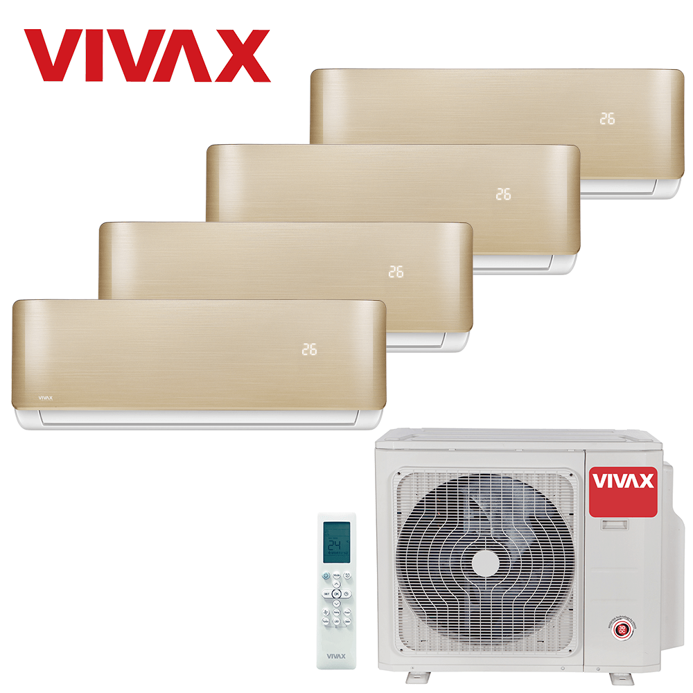 Aer conditionat multisplit Vivax 36000 BTU, 4 unitati R-design, 9+9+9+9 BTU, Gold
