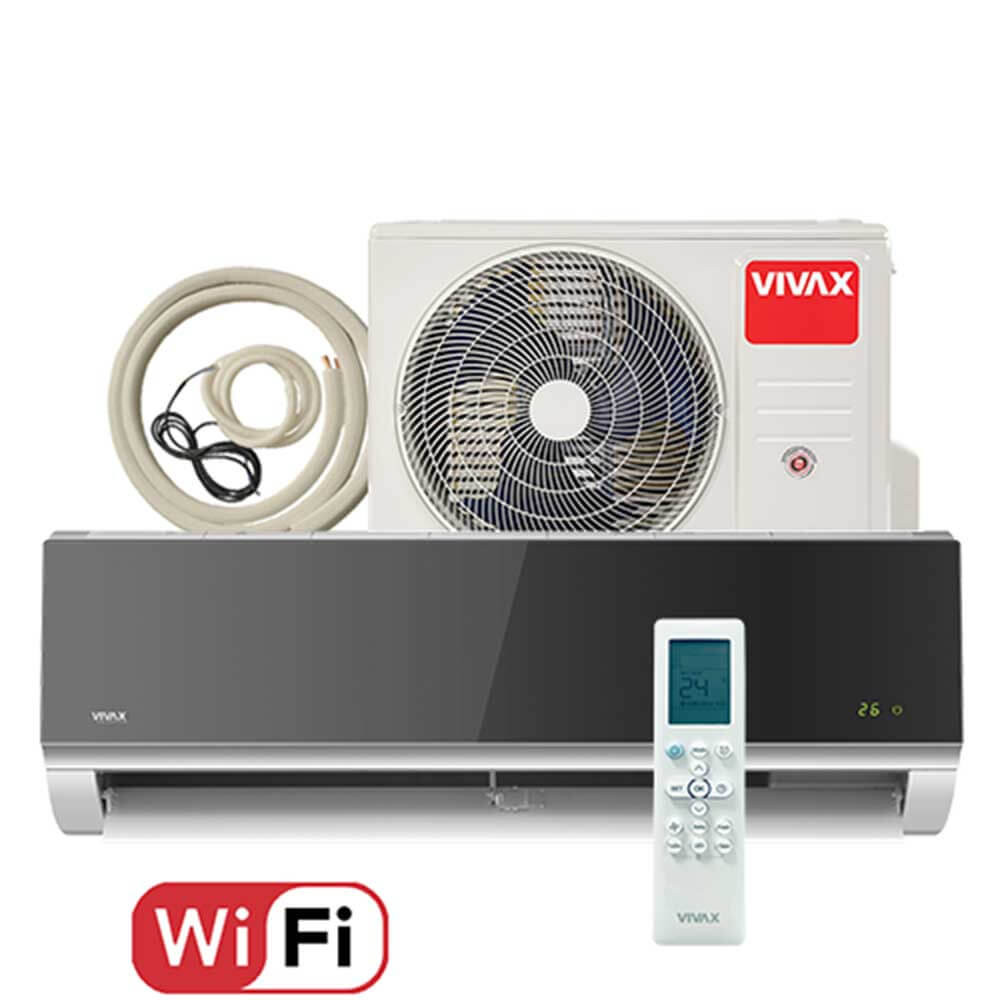 Aer conditionat Vivax R-Design 18000 BTU - WiFi, Kit inclus, Silver Mirror
