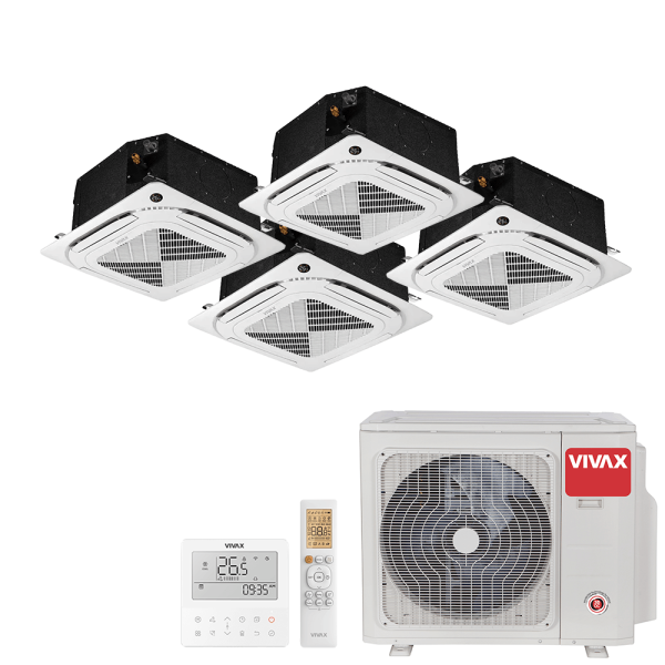Aer conditionat multisplit Vivax 36000 BTU - 4 unitati Caseta de tavan, 9+9+12+12 BTU
