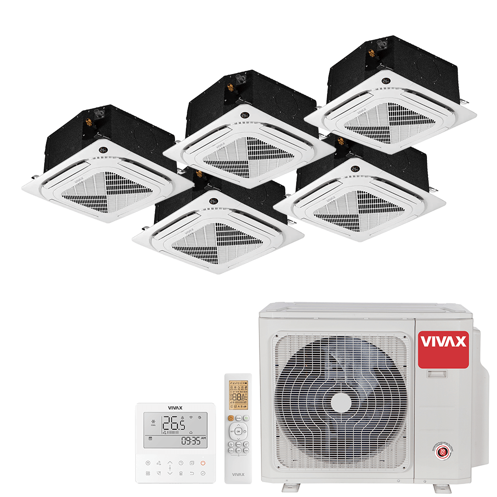 Aer conditionat multisplit Vivax 42000 BTU - 5 unitati Caseta de tavan, 9+9+9+12+12 BTU