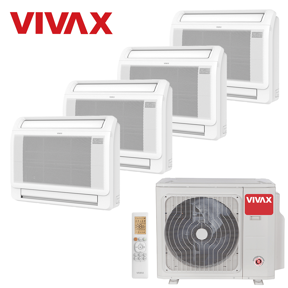 Aer conditionat multisplit Vivax 36000 BTU - 4 unitati Consola de pardoseala, 9+9+9+12 BTU