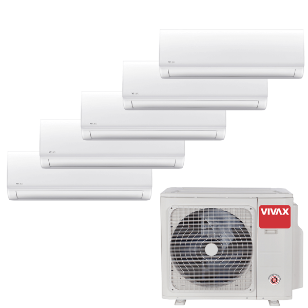 Aer conditionat multisplit Vivax 42000 BTU, 5 unitati N-design, 12+12+12+12+12 BTU