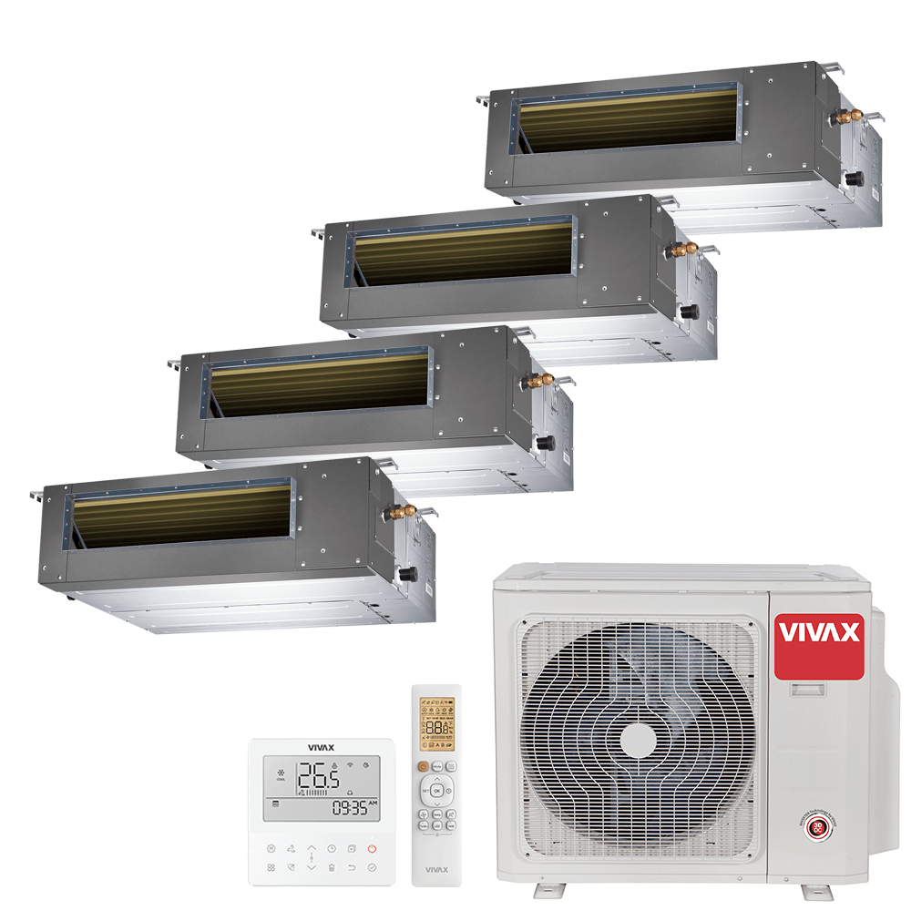 Aer conditionat multisplit Vivax 36000 BTU - 4 unitati Duct de tavan, 12+12+12+12 BTU