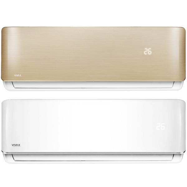 Aer conditionat multisplit Vivax 28000 BTU, 4 unitati R-design, 9+9+9+12 BTU, White/Gold