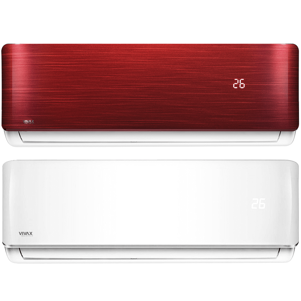 Aer conditionat multisplit Vivax 36000 BTU, 4 unitati R-design, 9+9+9+12 BTU, White/Red