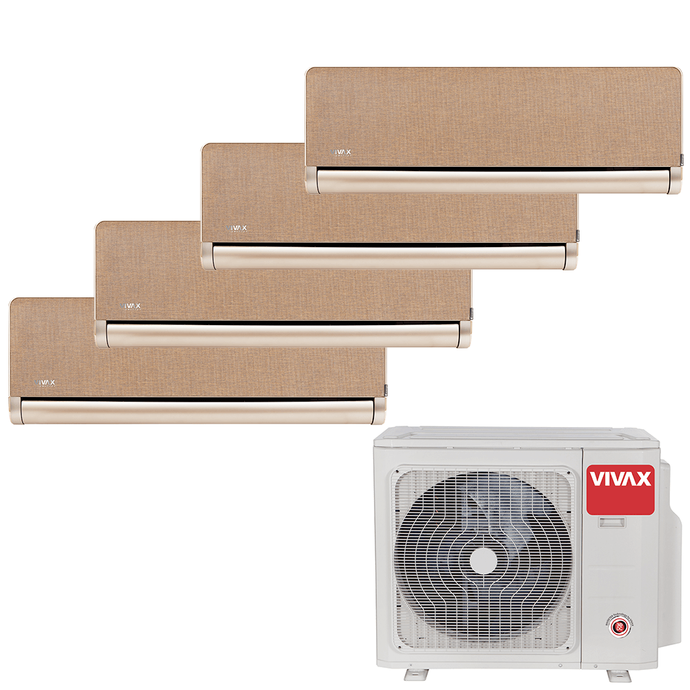 Aer conditionat multisplit Vivax 28000 BTU, 4 unitati H-design, 9+9+9+9 BTU, Gold