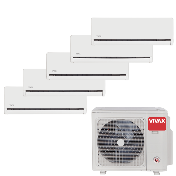 Aer conditionat multisplit Vivax 42000 BTU, 5 unitati H-design, 9+9+9+9+12 BTU