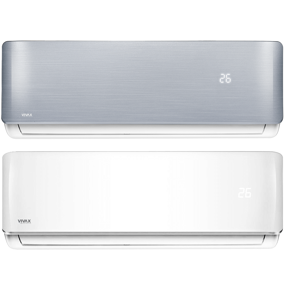 Aer conditionat multisplit Vivax 42000 BTU, 5 unitati R-design, 9+9+9+9+12 BTU, White/Silver