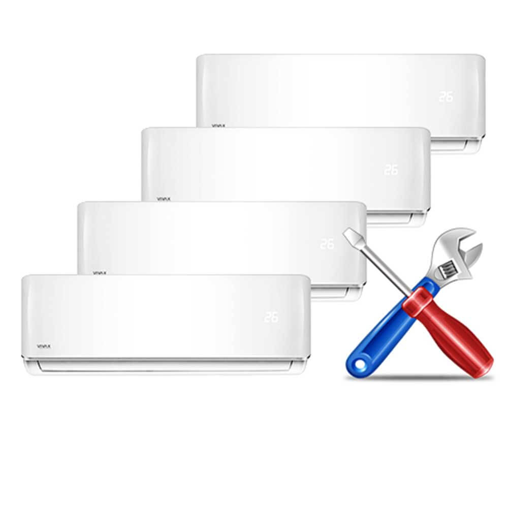 Montaj Aer Conditionat Multisplit cu 4 unitati interioare