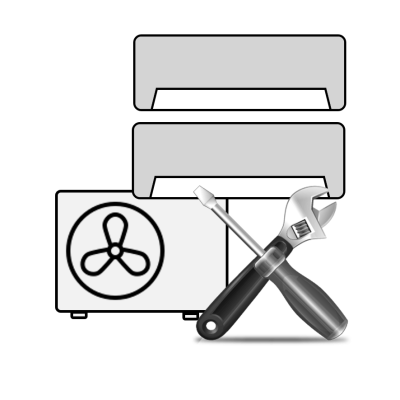 Montaj standard Aer Conditionat Dublusplit (sisteme multisplit cu 2 unitati interioare)