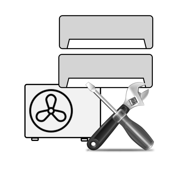 Montaj standard Aer Conditionat Dublusplit (sisteme multisplit cu 2 unitati interioare)