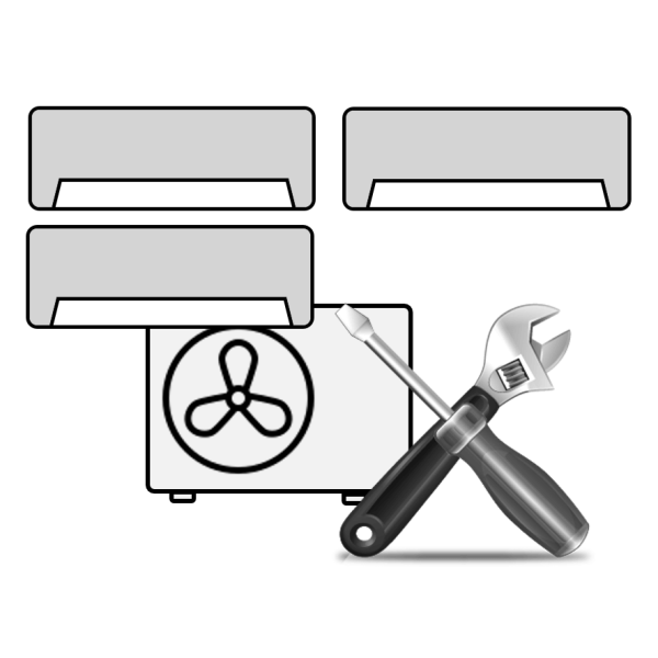 Montaj standard Aer Conditionat Triplusplit (sisteme multisplit cu 3 unitati interioare)