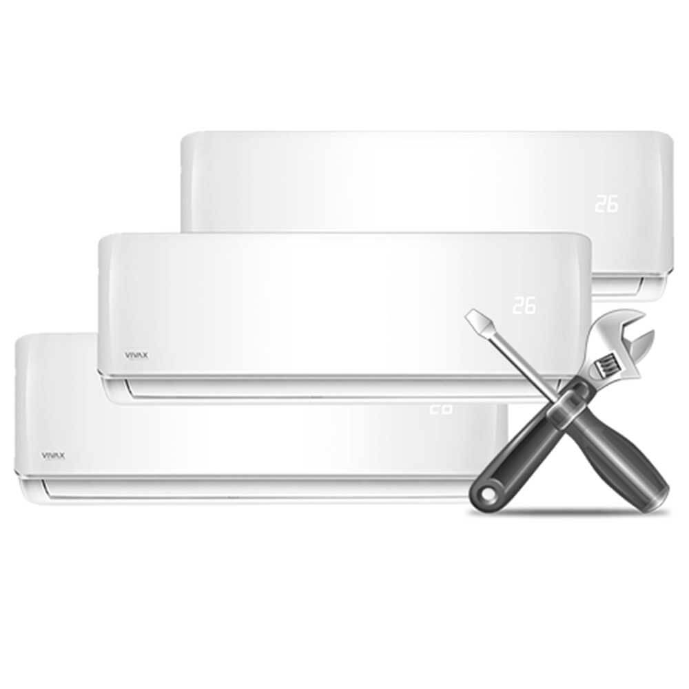 Montaj standard Aer Conditionat Triplusplit (sisteme multisplit cu 3 unitati interioare)