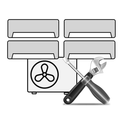 Montaj standard Aer Conditionat Multisplit cu 4 unitati interioare