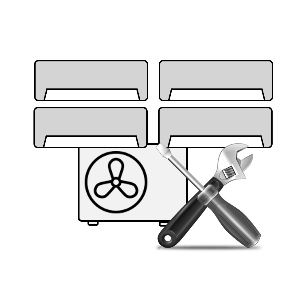 Montaj standard Aer Conditionat Multisplit cu 4 unitati interioare