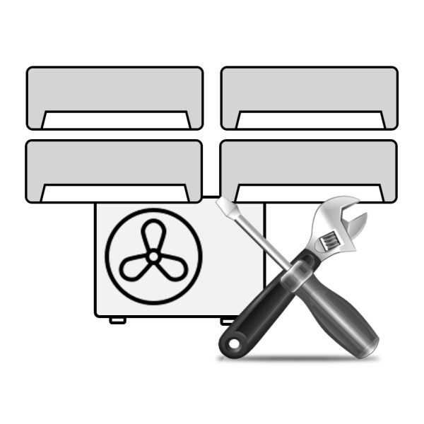 Montaj standard Aer Conditionat Multisplit cu 4 unitati interioare