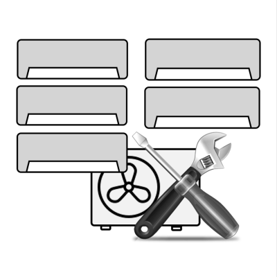 Montaj standard Aer Conditionat Multisplit cu 5 unitati interioare