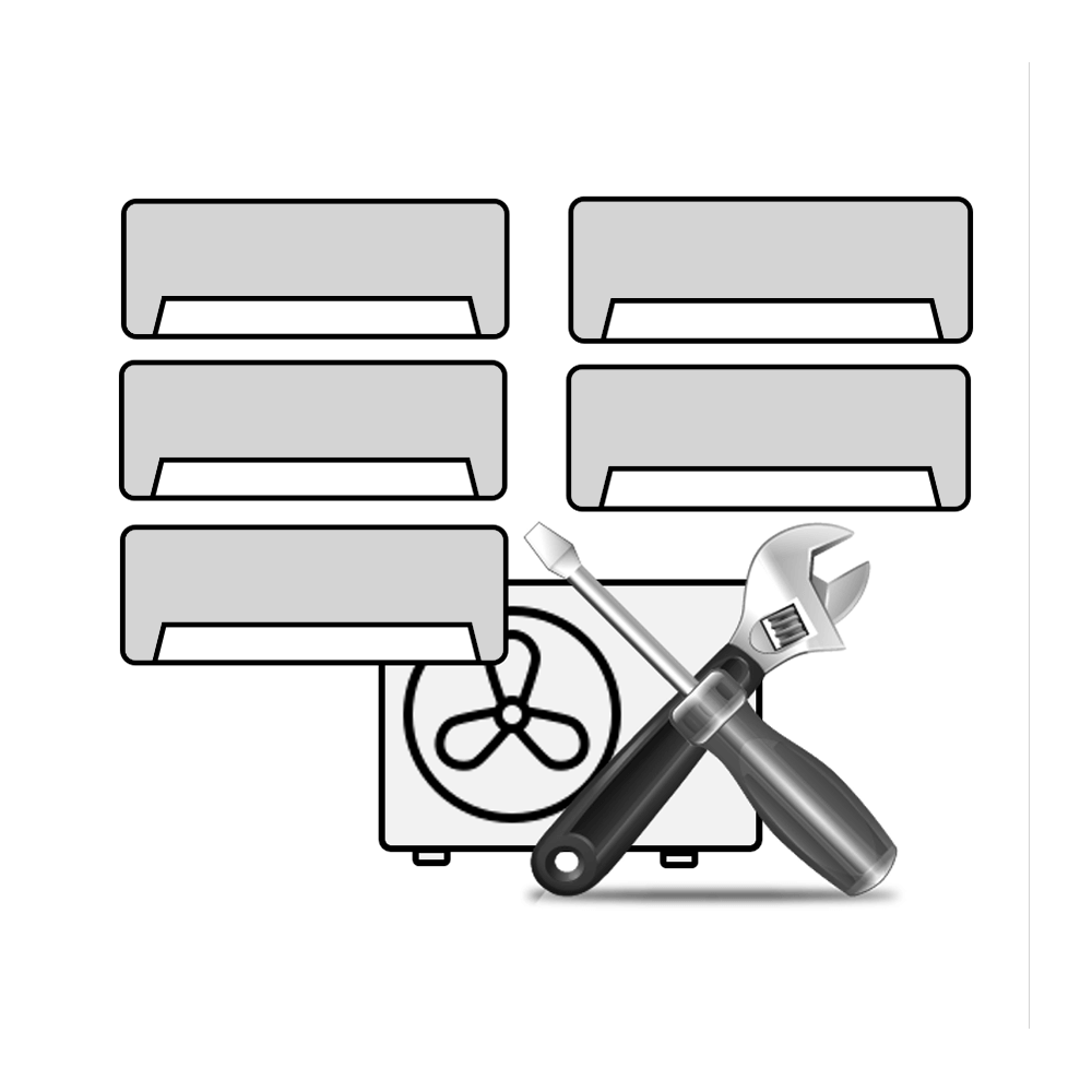 Montaj standard Aer Conditionat Multisplit cu 5 unitati interioare