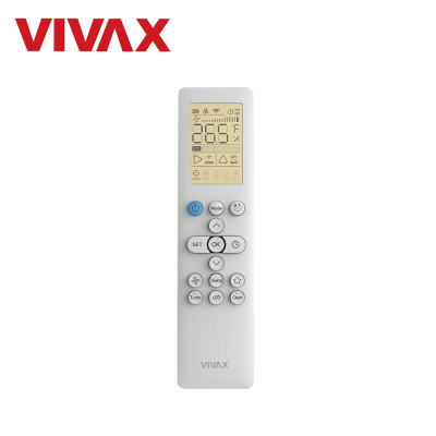 Telecomanda Vivax RG10A, wireless (fara fir), compatibilitate aer conditionat M-Design, Q-Design, display LCD, culoare alb