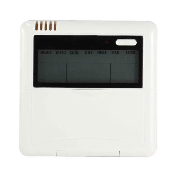 Telecomanda Vivax KJR-12B/DP, de perete, wired (cu fir), compatibilitate Caseta, Duct, Convertibil, display LCD, culoare alb