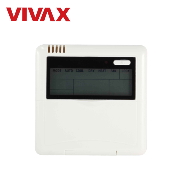 Telecomanda Vivax KJR-12B/DP, de perete, wired (cu fir), compatibilitate Caseta, Duct, Convertibil, display LCD, culoare alb