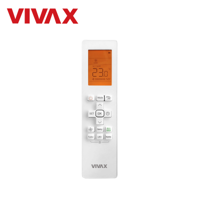 Telecomanda Vivax RG10P1, wireless (fara fir), compatibilitate aer conditionat Y-Design, display LCD, culoare alb